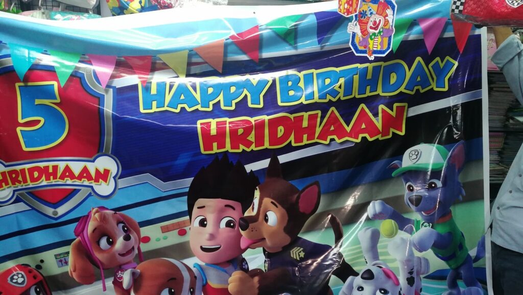 paw patrol theme backdrop super good quality