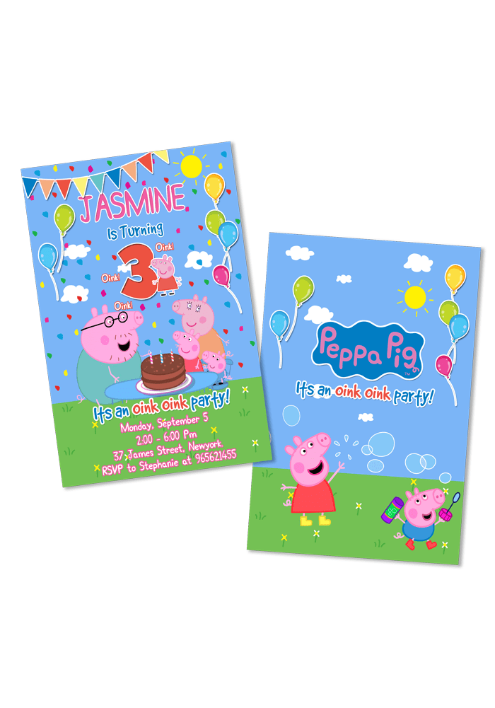 peppa pig invitation for birthday