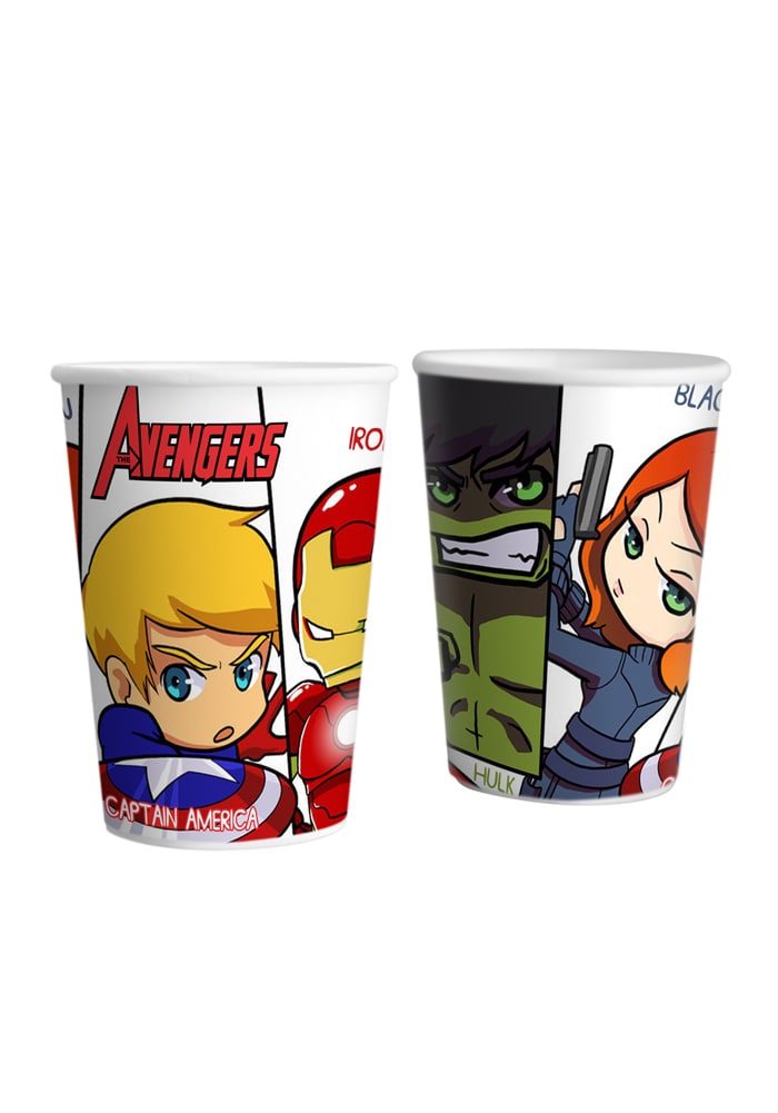 avenger theme party paper cups