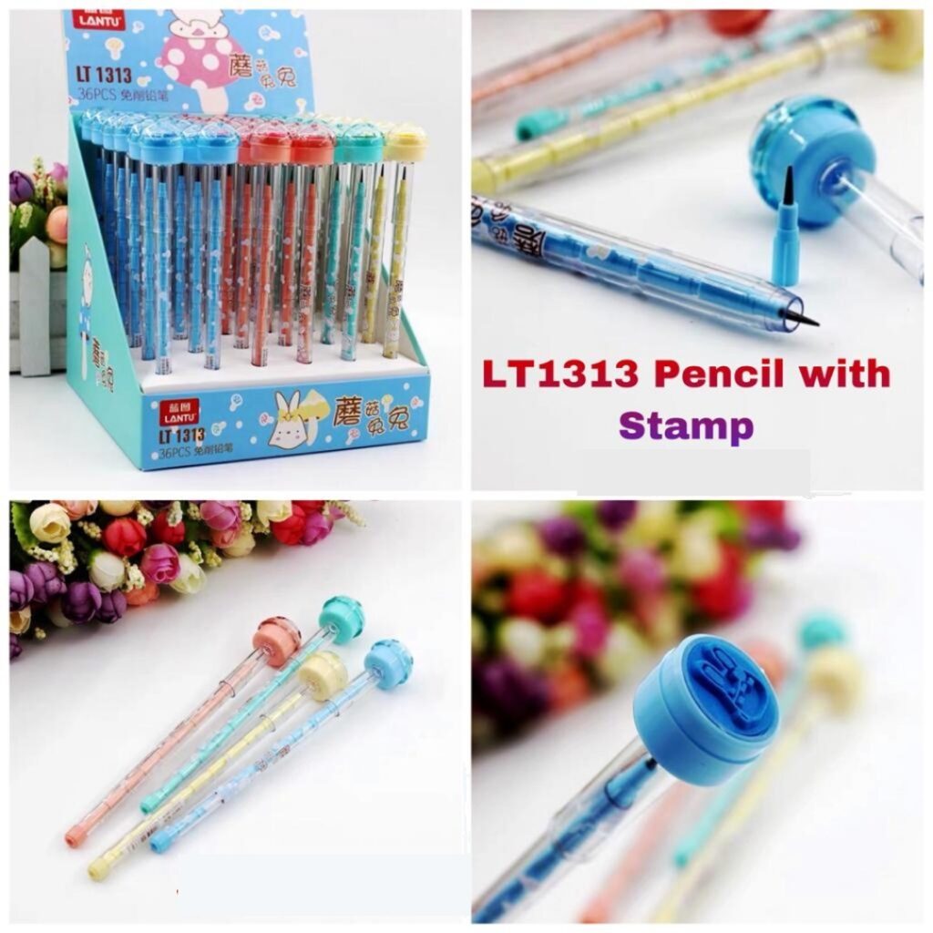 cartridge pencils with rabbit stamp
