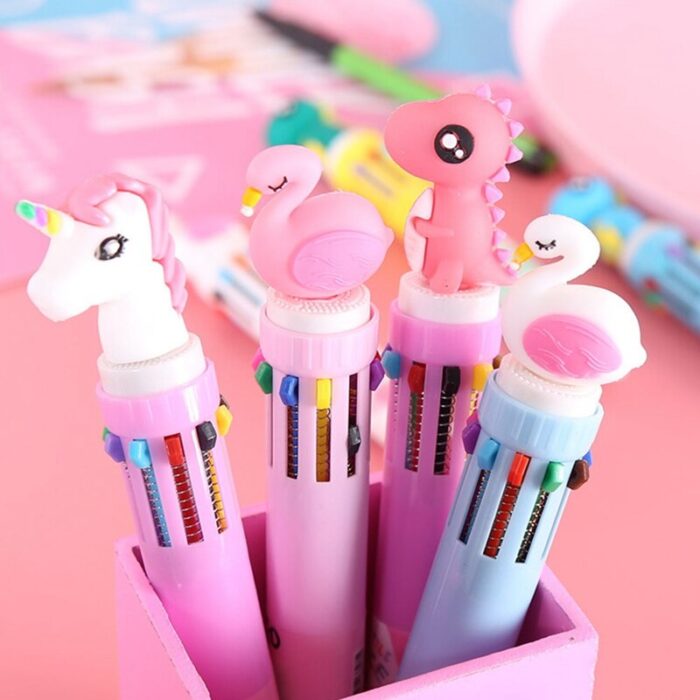 fancy colorful 10 in 1 pens