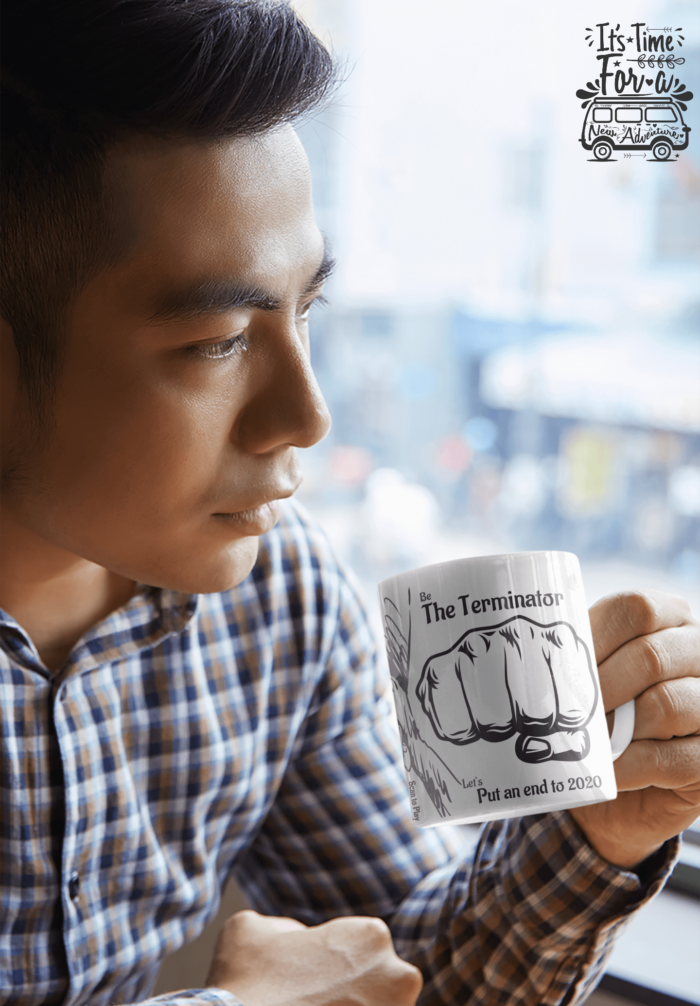 the terminator series coffee mugs designer by the infant poet-one of a kind