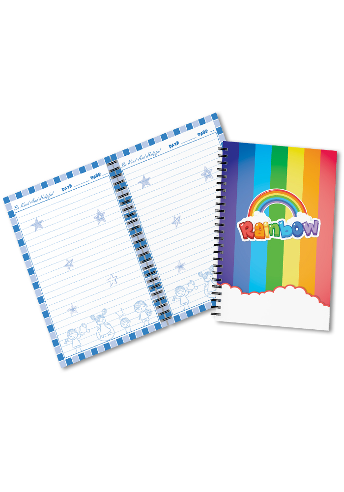 rainbow theme diaries for return gifts