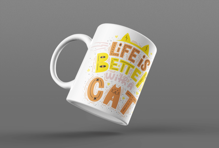kitty theme coffee mug