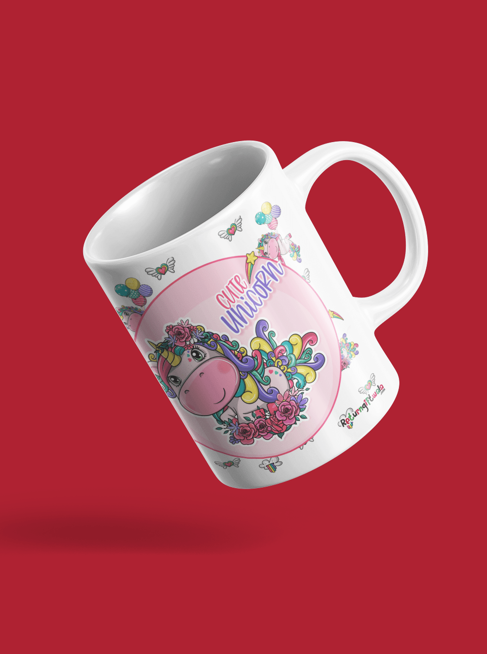 unicorn theme designer coffee mug