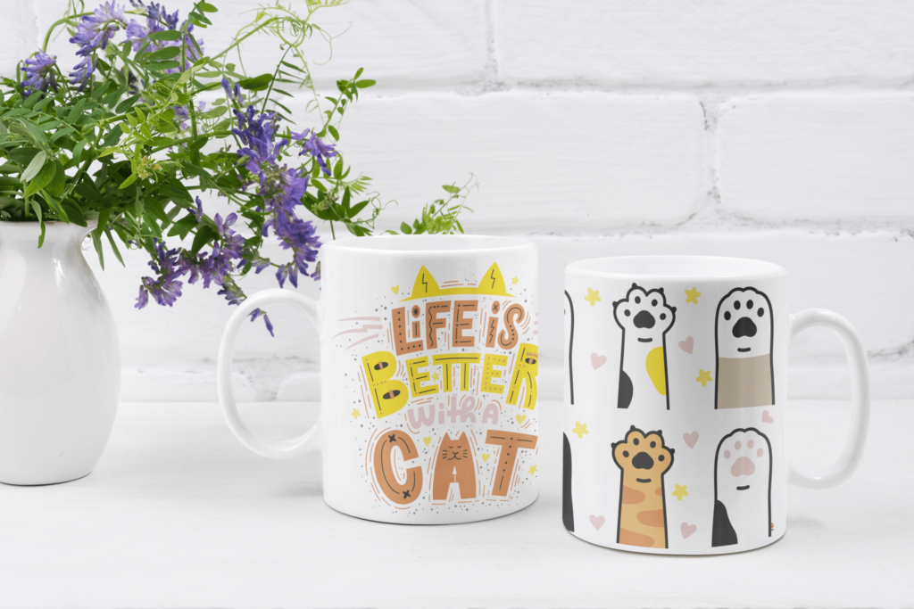 kitty theme coffee mug