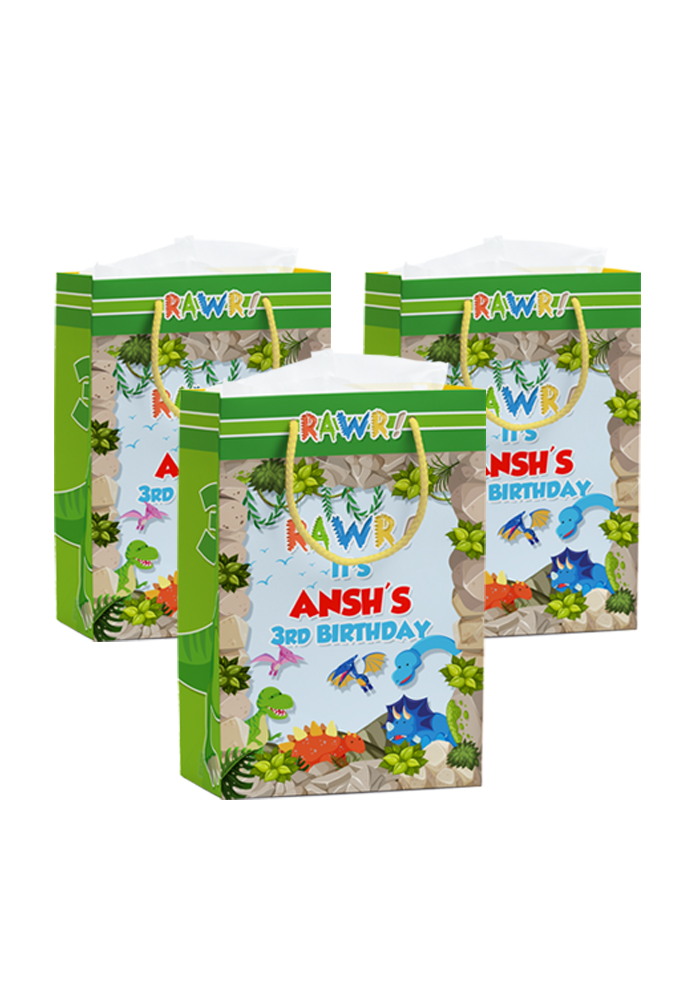 Dinosaur Sack Bag  Birthday party return gifts for kids and party supplies