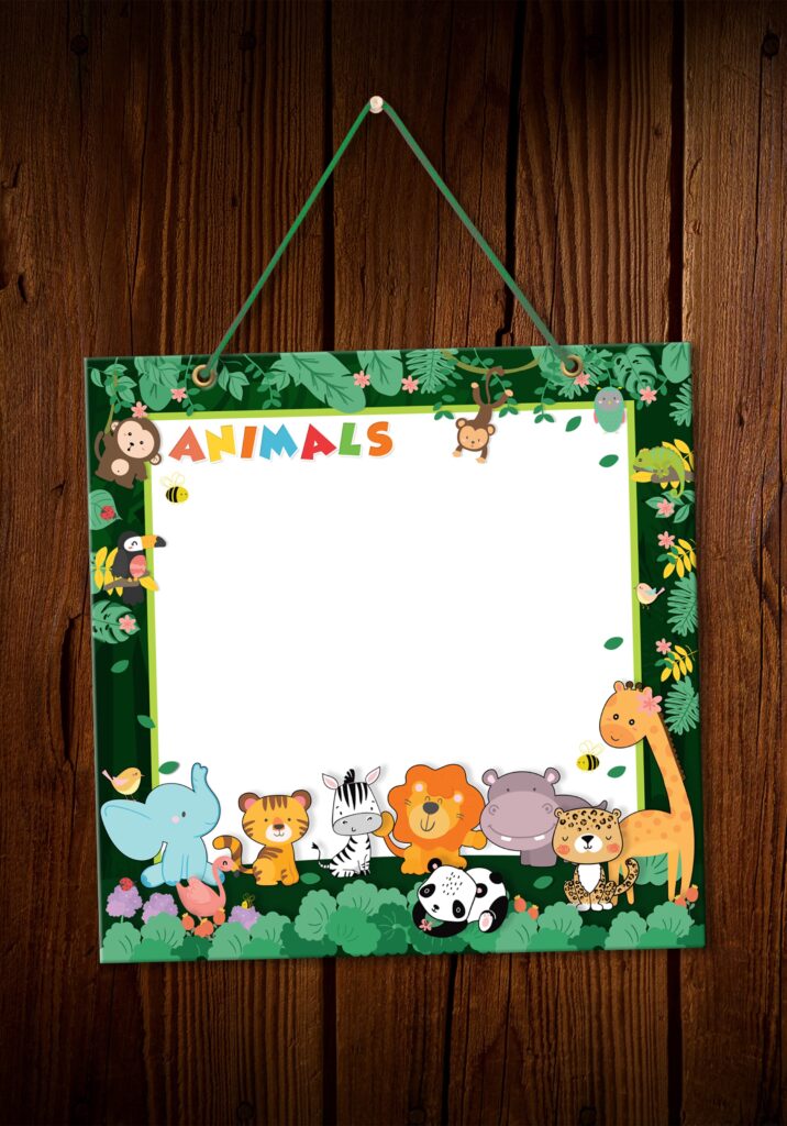 animal theme 2 in 1 puzzle board