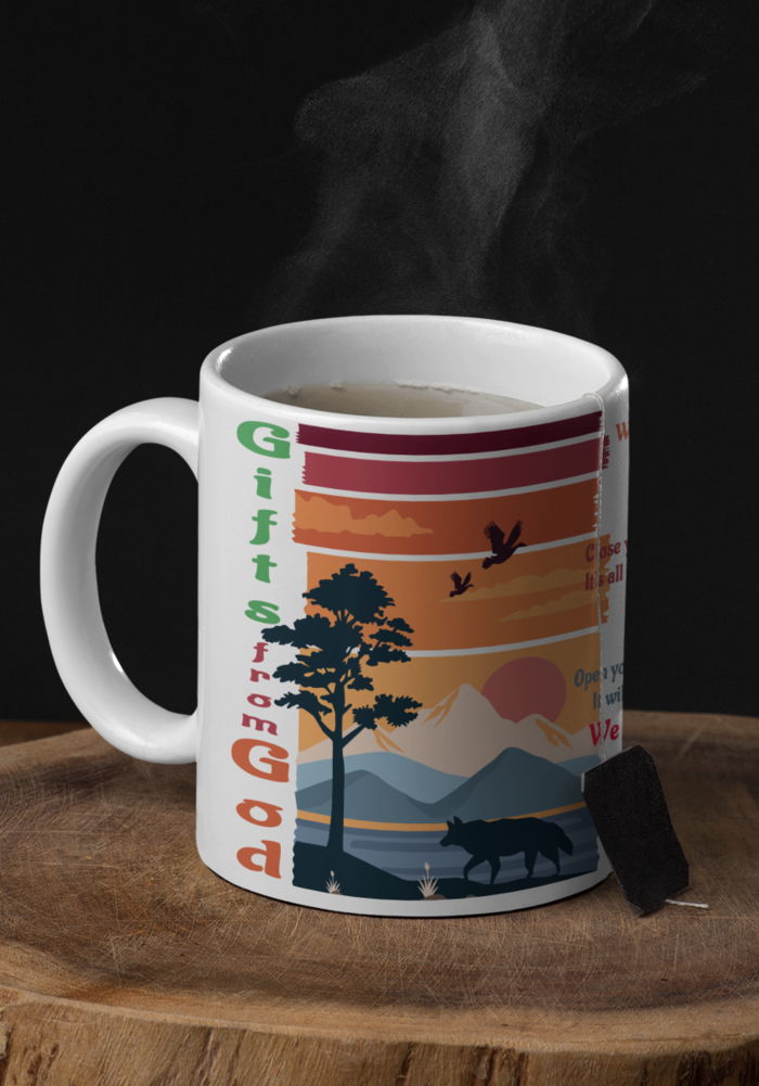 gift from god series qr code audio video mug