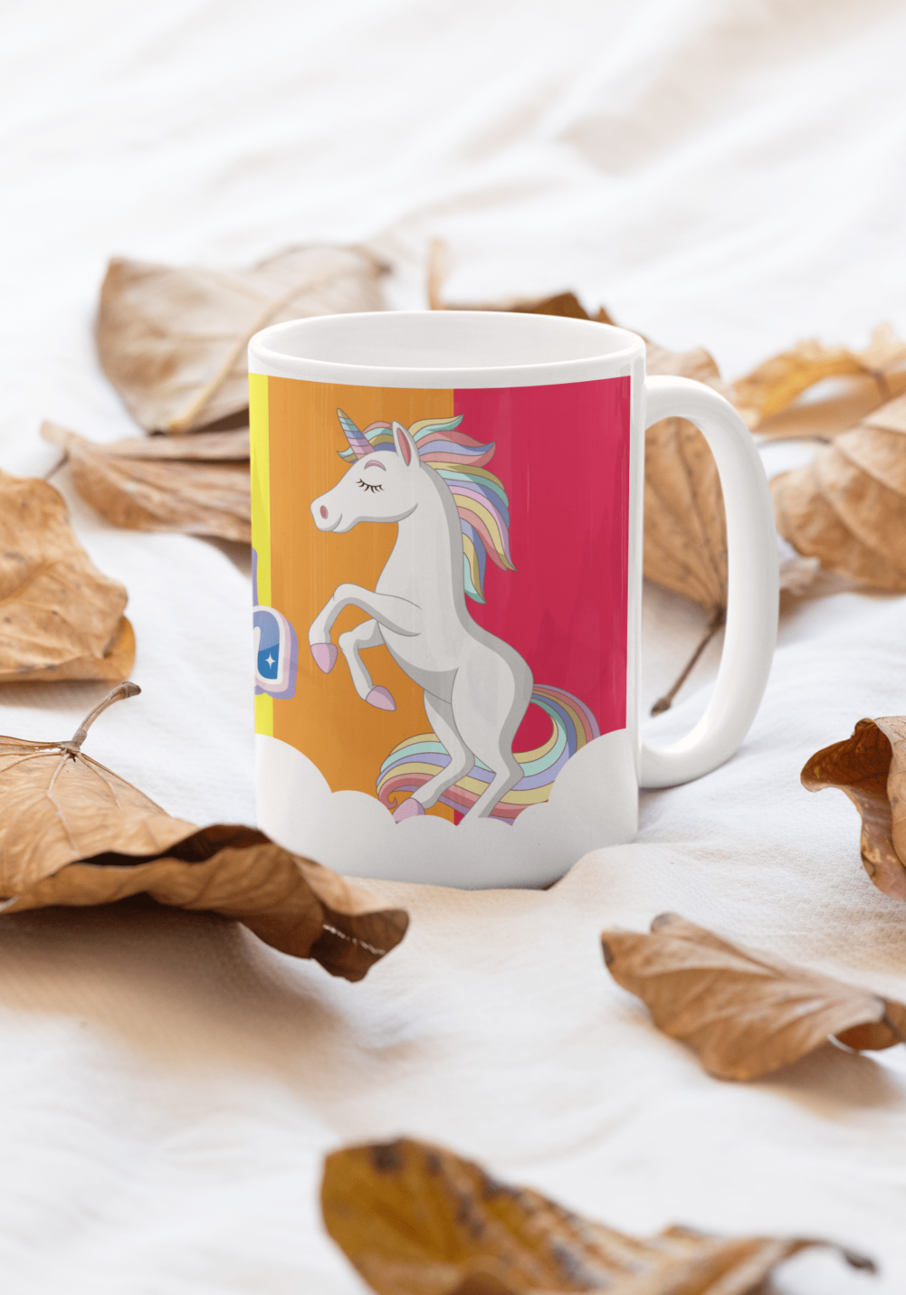 unicorn rainbow theme designer mug