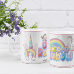 unicorn rainbow theme designer mug