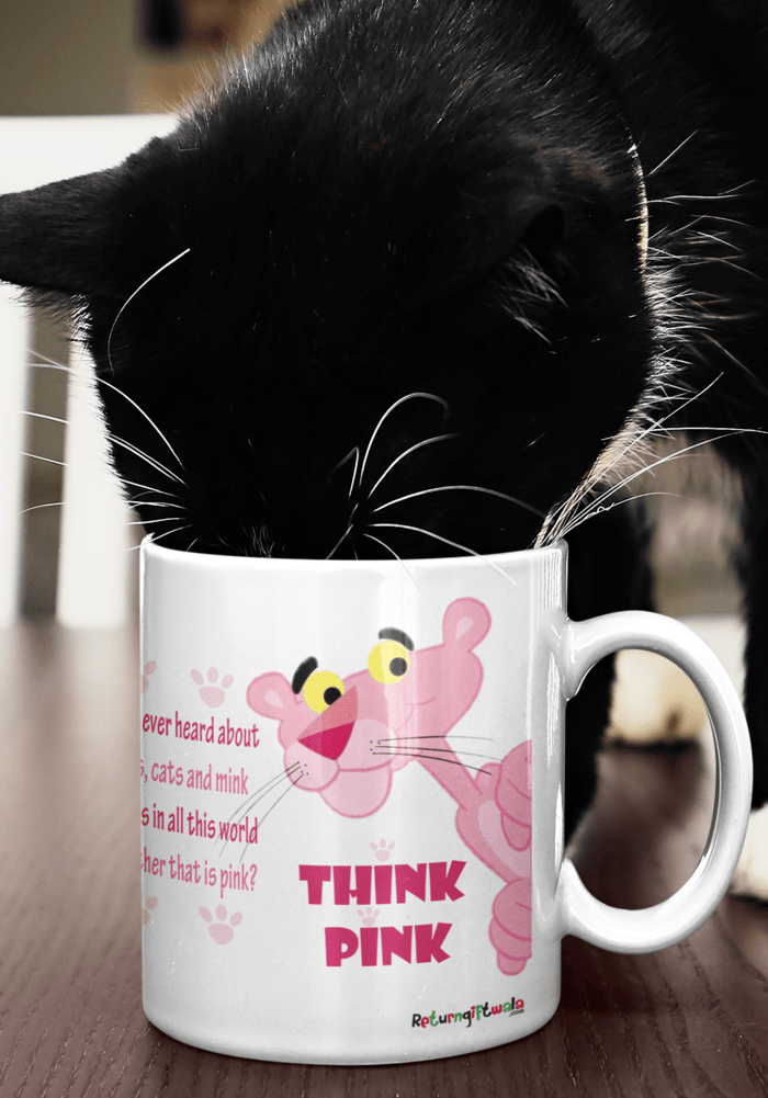 pink panther theme coffee mug-min