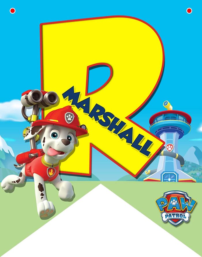 paw patrol birthday banner