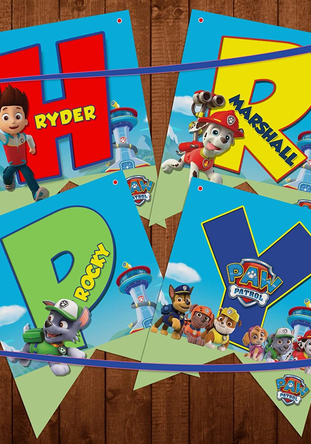 paw patrol birthday banner