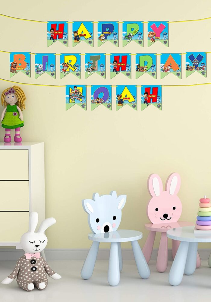 paw patrol birthday banner