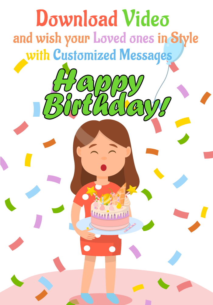 happy birthday customized Wish Message Video