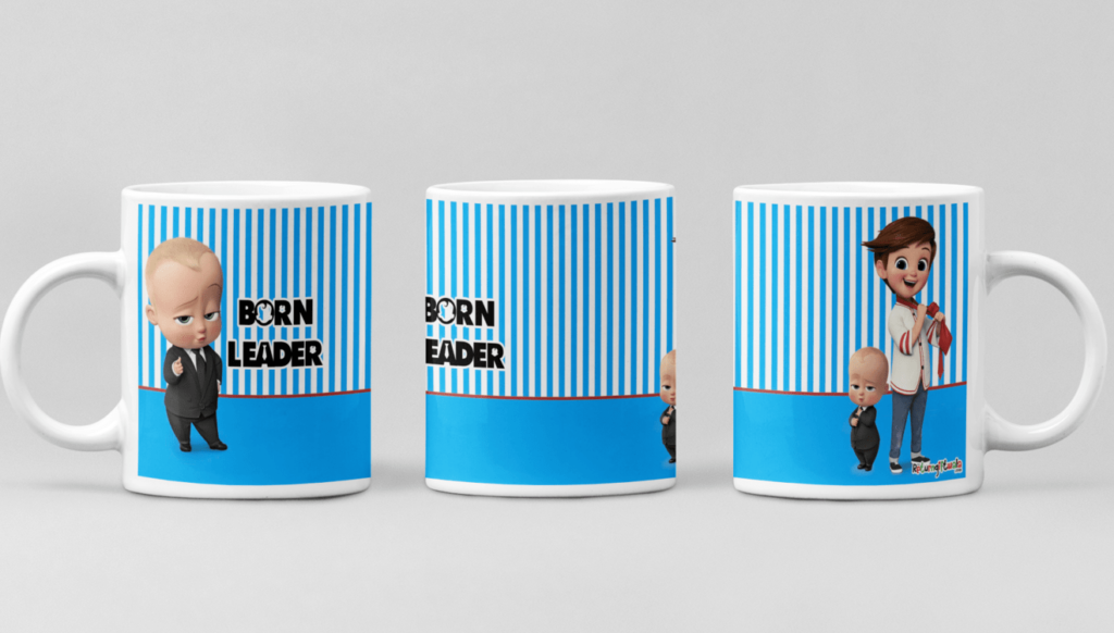 boss baby theme designer coffee mug