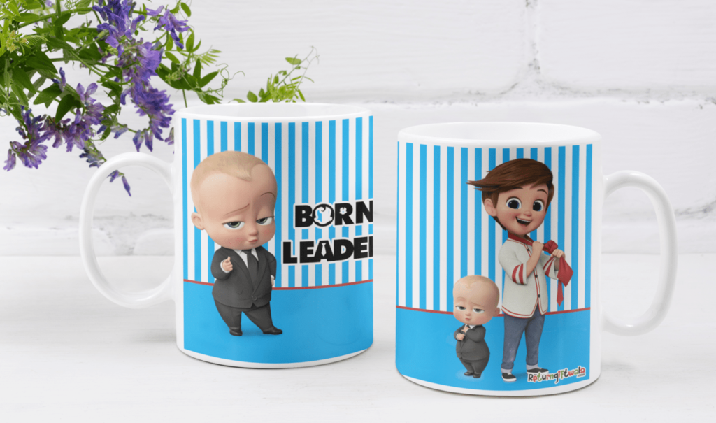 boss baby theme mug for coffee