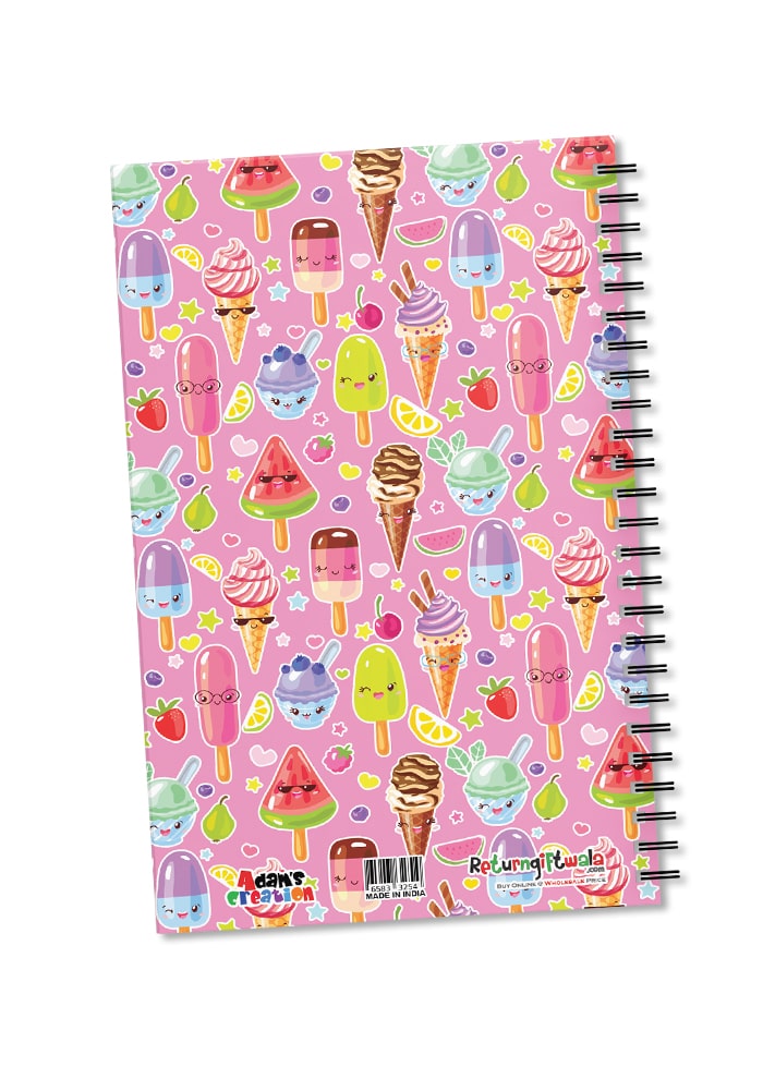 ice cream them spiral diary for kids