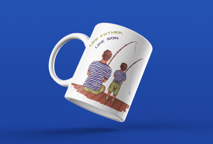 Fathers day gifting mug ceramic like father like son