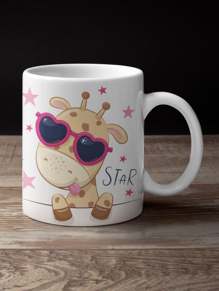 cool star giraffe coffee mug