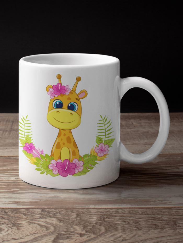 giraffe coffee mug animal theme return gifts`