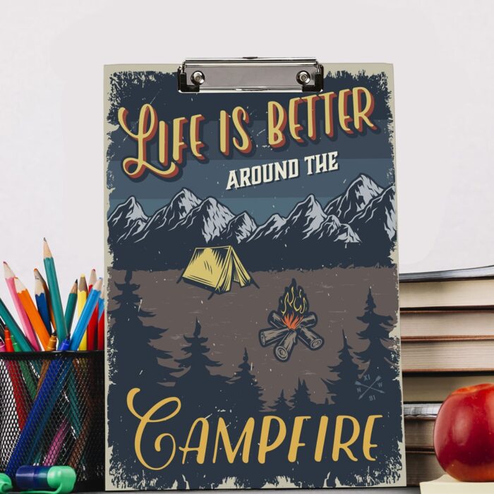 campfire exam theme board