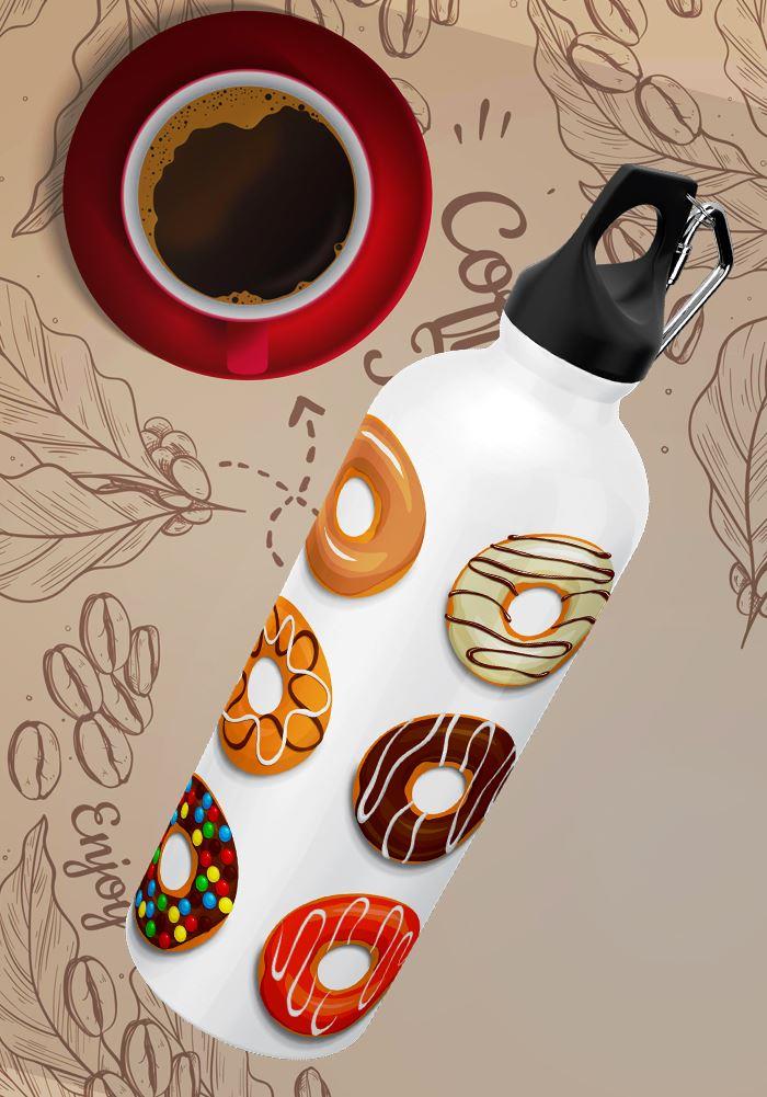 donuts theme steel bottle