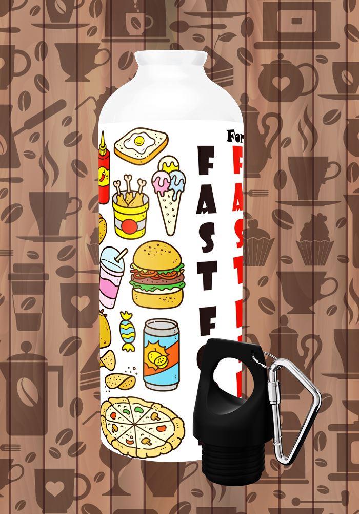 fast food theme steel bottle