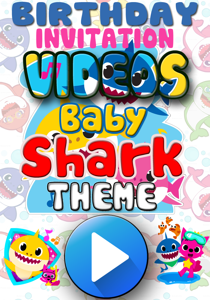 baby shark theme party invitation video