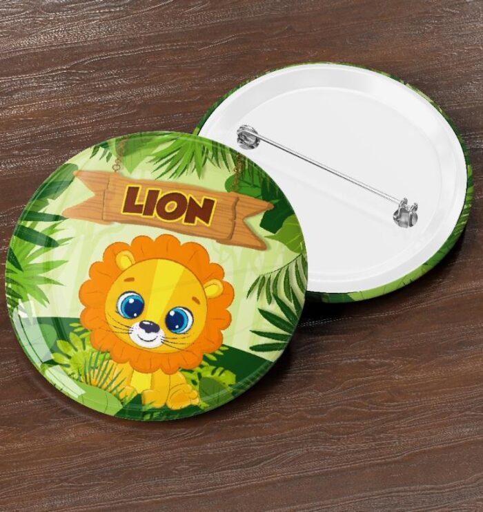 lion badge animal theme