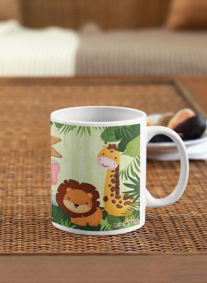New Print Jungle Theme Colorful Coffee Mug |Customize with name 1