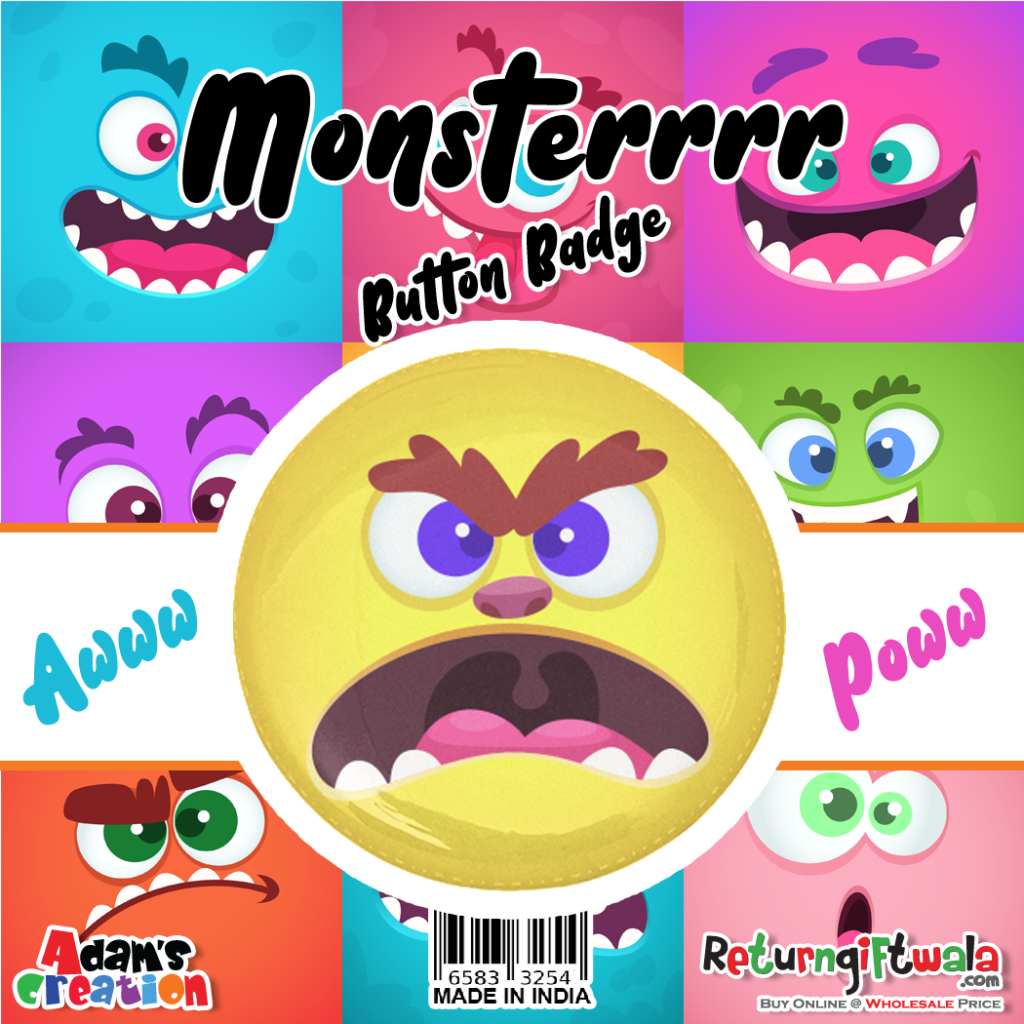 Monster Theme Badges For Party