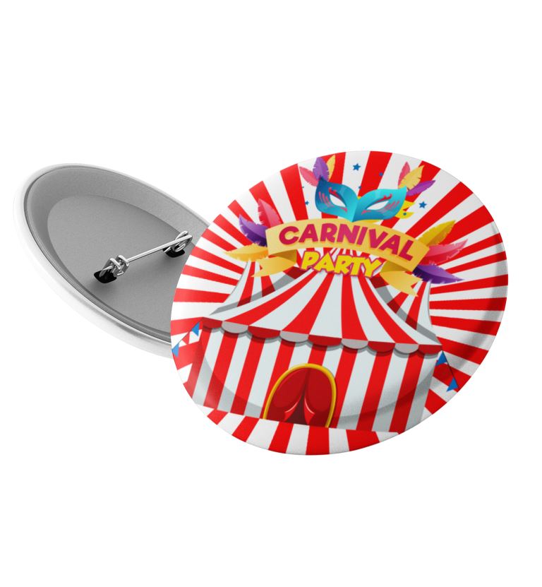 carnival theme birthday badge