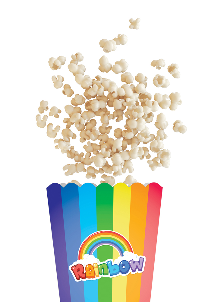 rianbow theme popcorn holder