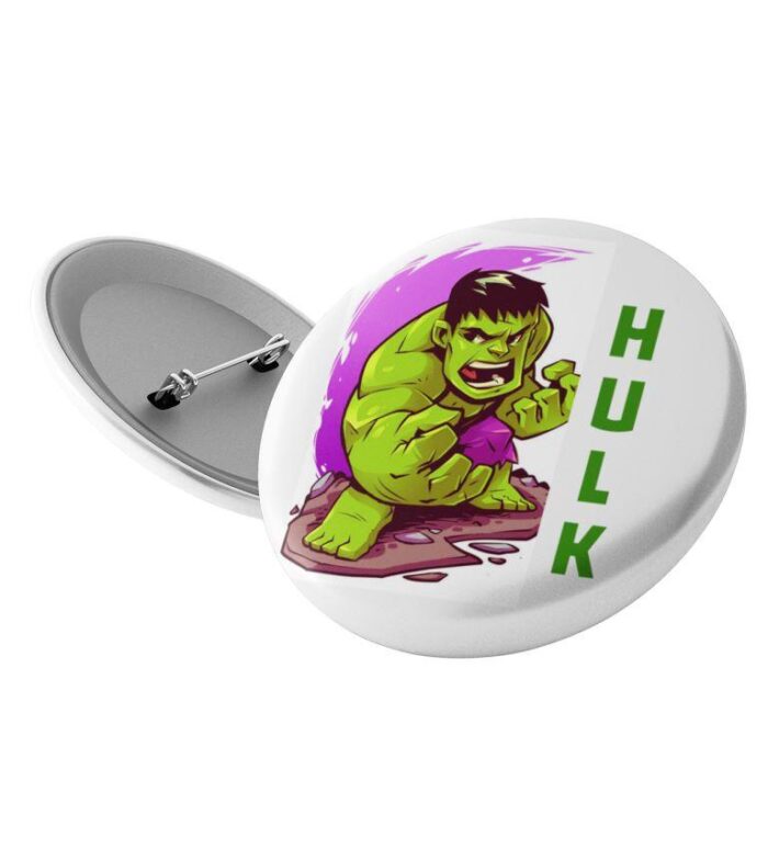 hulk button badge avenger theme marvel super heroes brooch