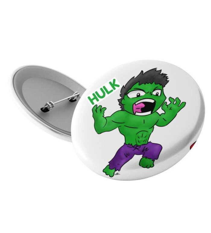 hulk button badge avenger theme marvel super heroes brooch