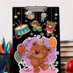 bear theme clip board for return gifts