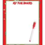 bear theme whiteboard backside
