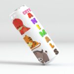 bottle flask sipper customize with name or message of your choice made in india, stainless steel donut theme animals (2)