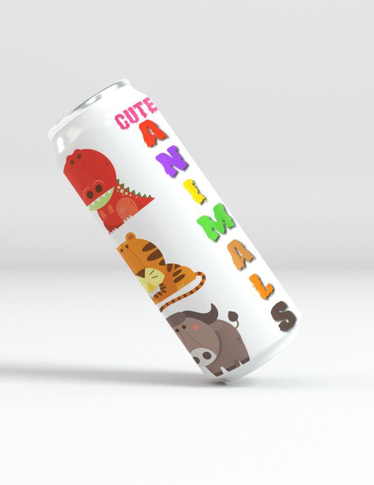 bottle flask sipper customize with name or message of your choice made in india, stainless steel donut theme animals (2)