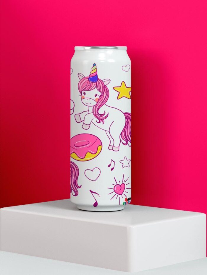 bottle flask sipper customize with name or message of your choice made in india, stainless steel donut theme unciorn theme return giftd