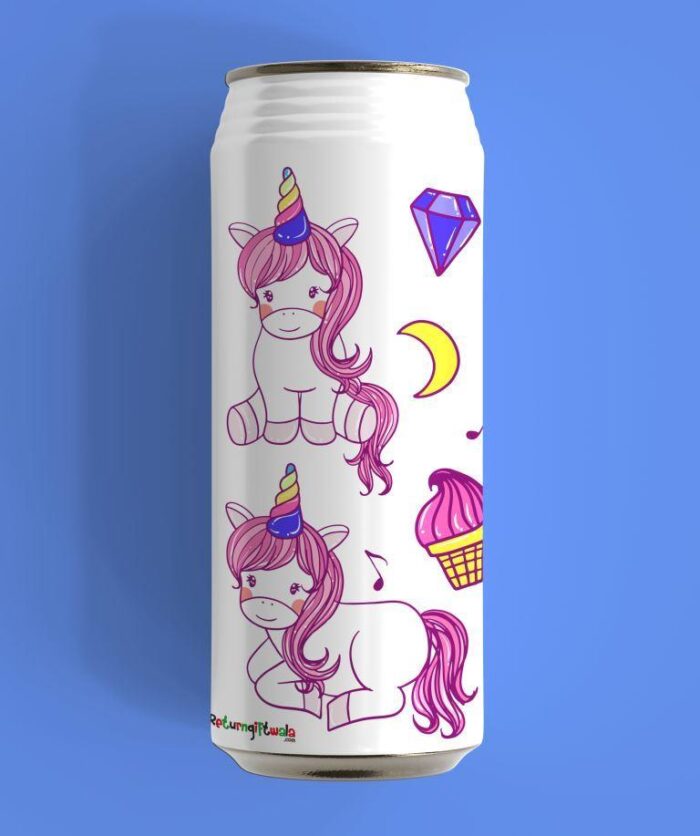 bottle flask sipper customize with name or message of your choice made in india, stainless steel donut theme unicorn theme gifts