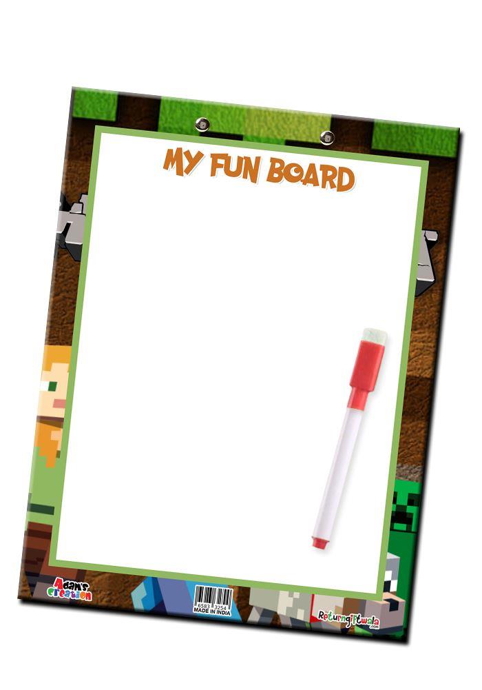 mine craft theme board whiteboard