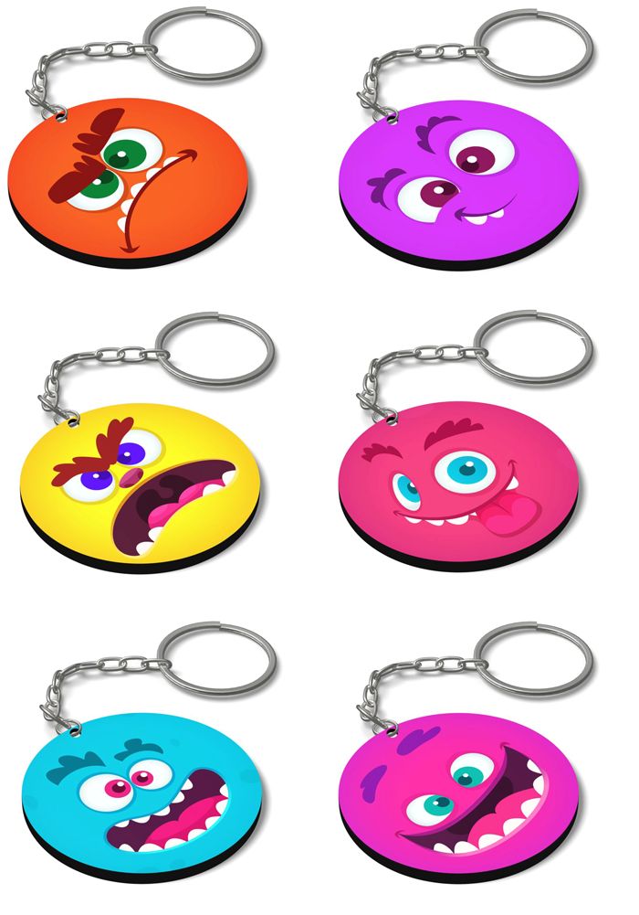 Monster Print key chains