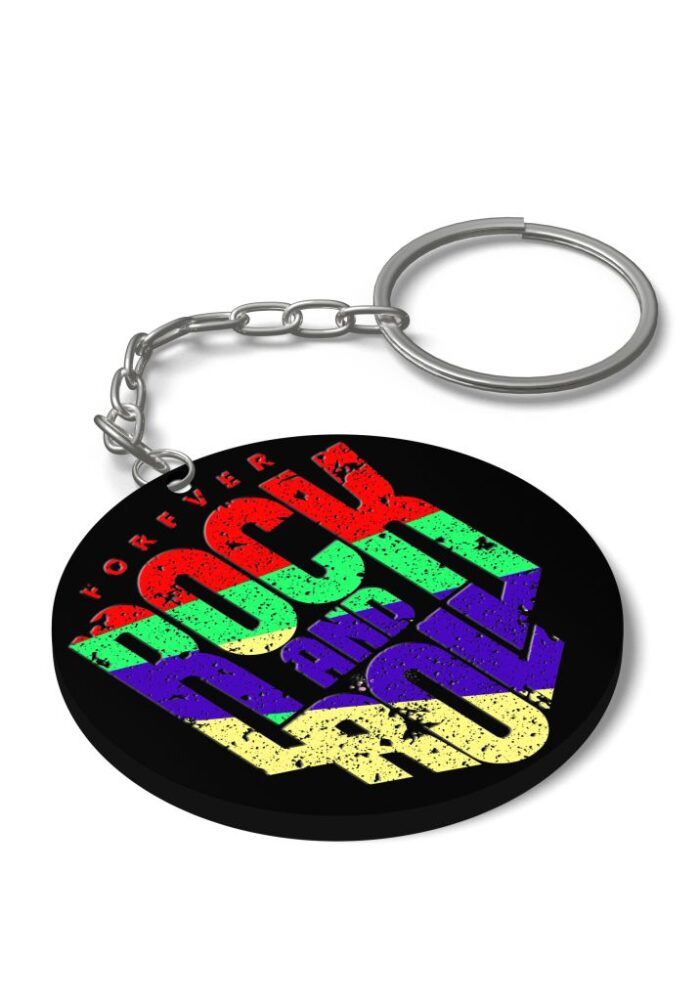 rock and rill black key chains