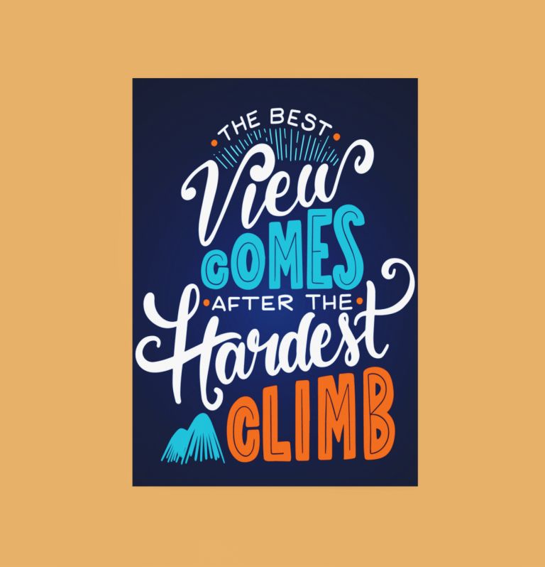 Climbers Motivational Wall Poster