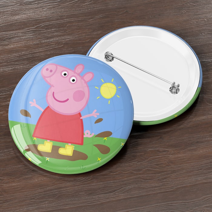 peppa pig theme badges brooch pins