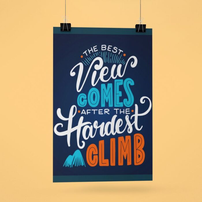 Climbers Motivational Wall Poster