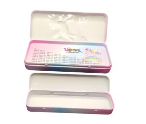 unicorn metal pencil box for school